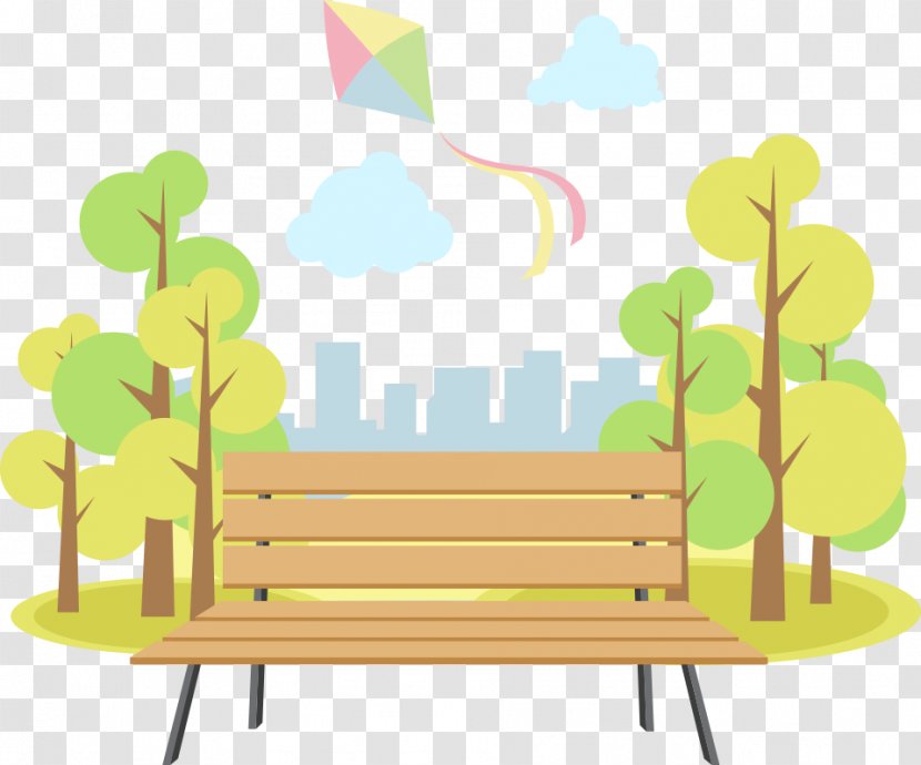 Zilker Park Urban - Green - Vector Bench Transparent PNG