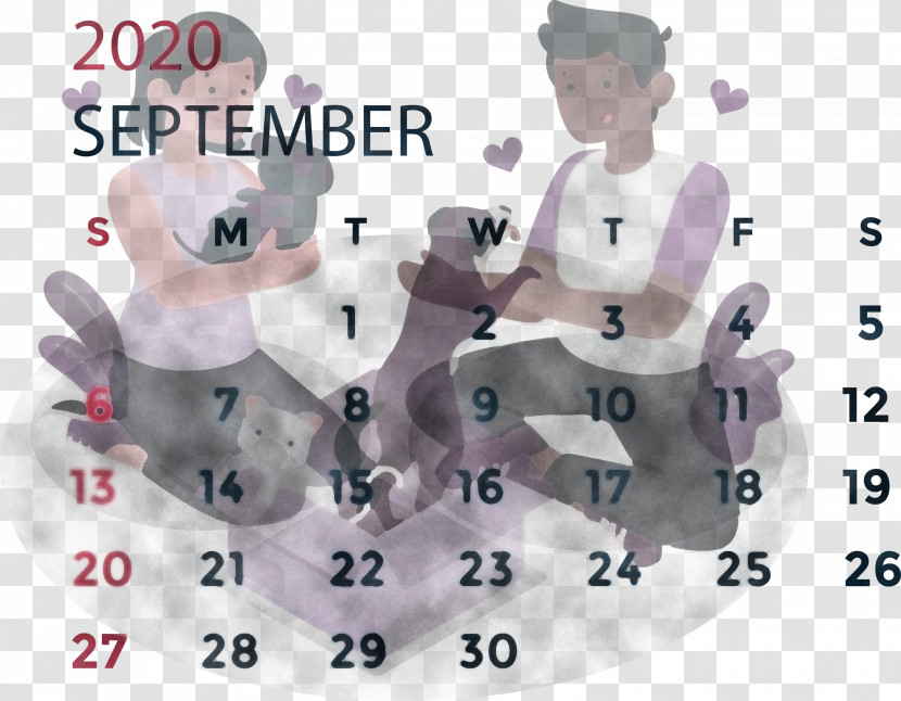 September 2020 Calendar September 2020 Printable Calendar Transparent PNG