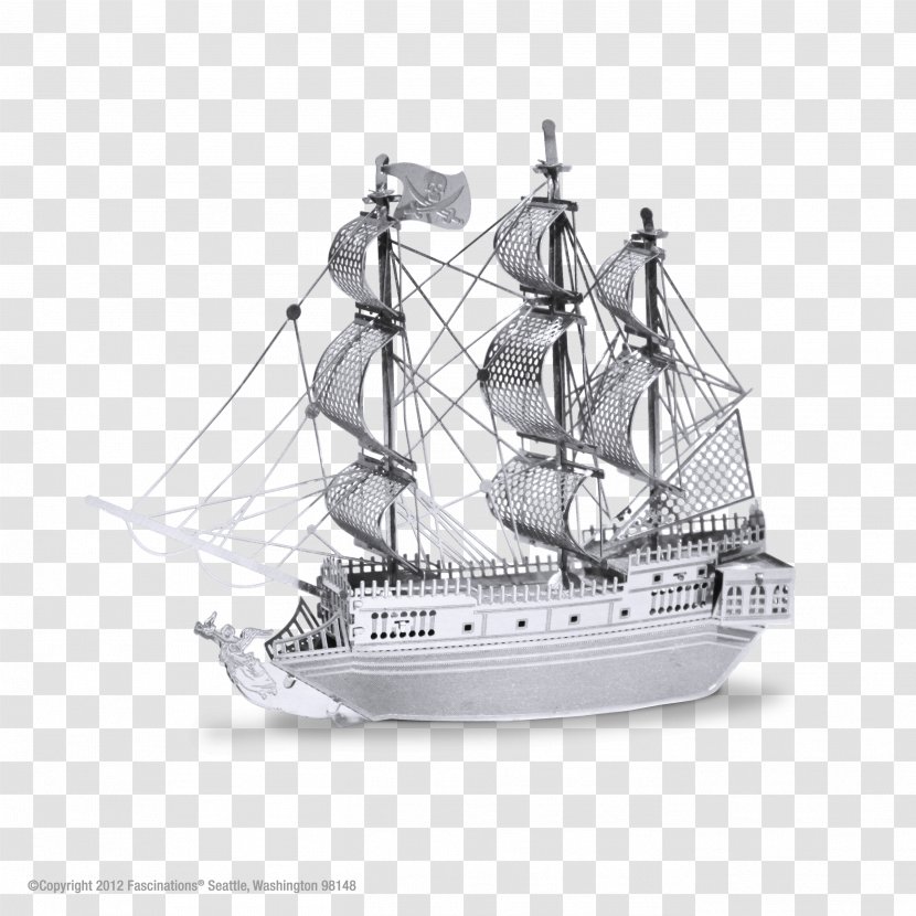 Black Pearl Fascinations Earth 3D Metal Plastic Model Ship Queen Anne's Revenge - Boat Transparent PNG