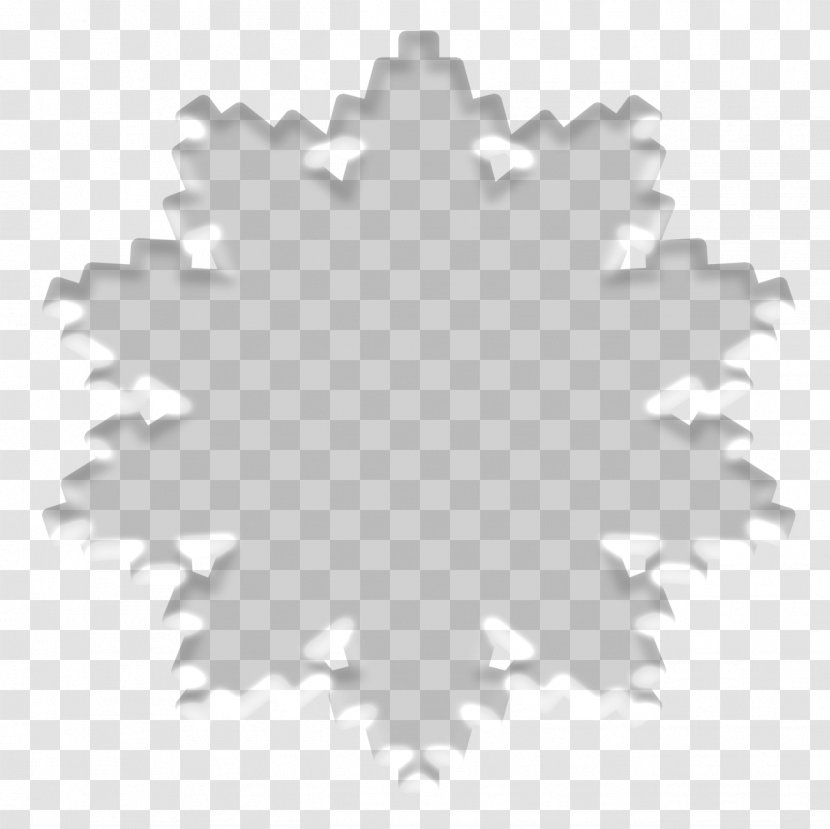 Black And White Symmetry Pattern - Tree - Snowflake Transparent PNG