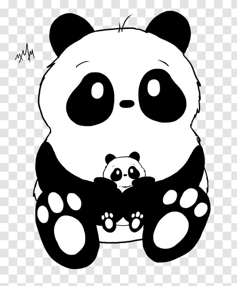 Giant Panda Bear Pandas Drawing Doodle - Art Transparent PNG