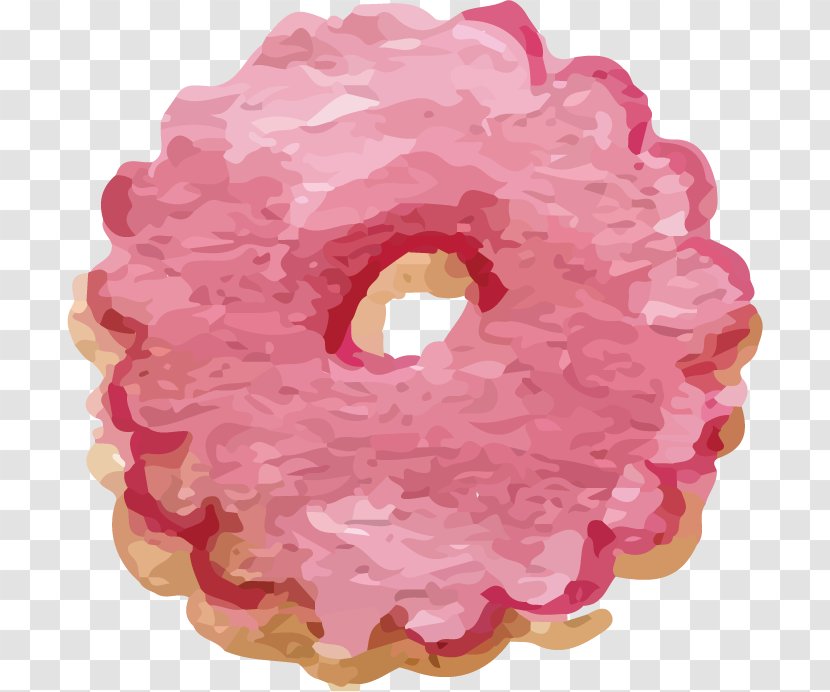Doughnut Food - Flower - Pink Donut Transparent PNG