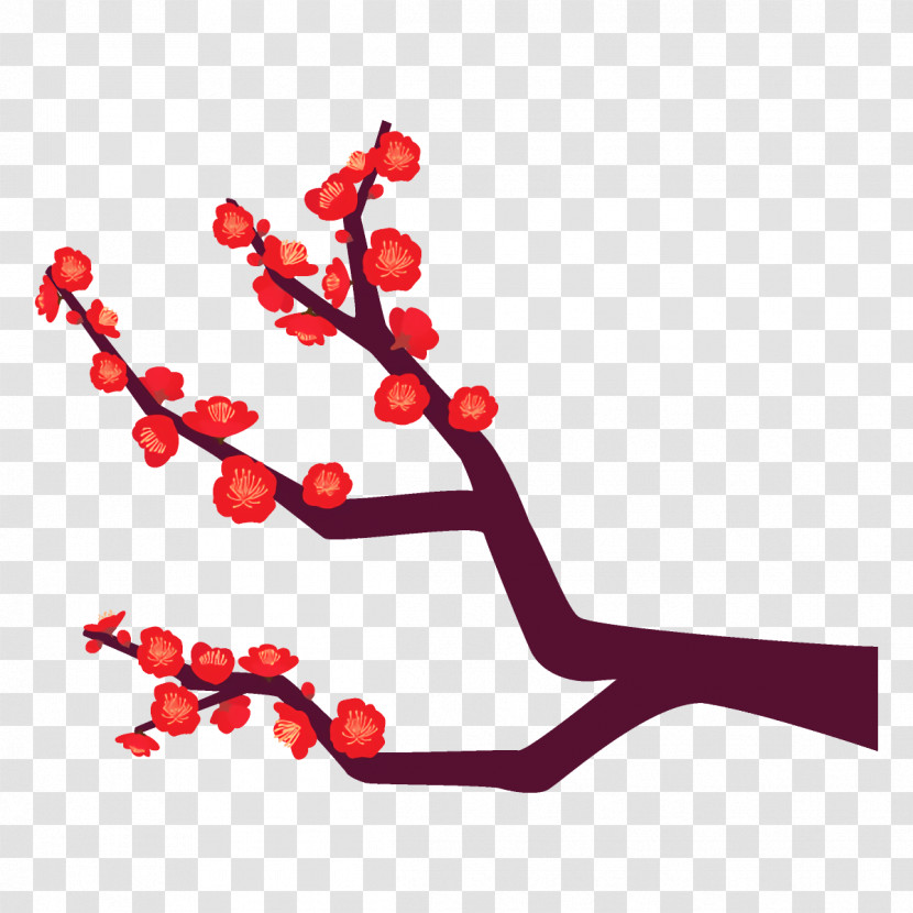 Plum Branch Plum Winter Flower Transparent PNG