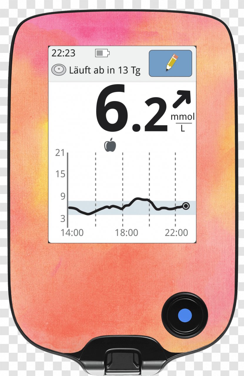 Continuous Glucose Monitor Diabetes Mellitus Sticker Blood Monitoring Insulin Pump - Abbott Laboratories - Watercolor Anchor Transparent PNG