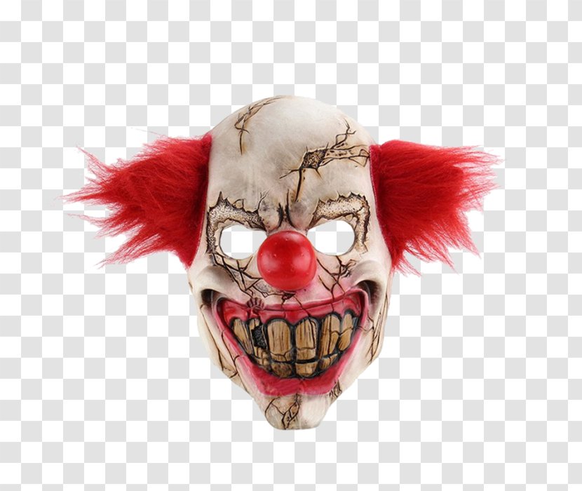 Mask Evil Clown Halloween Costume - Party Transparent PNG