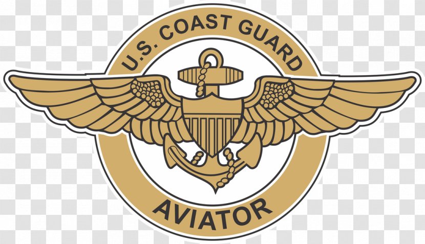 Aircraft Pilot Aviator Badge United States Coast Guard Decal - Aircrew - Aviation Wings Transparent PNG