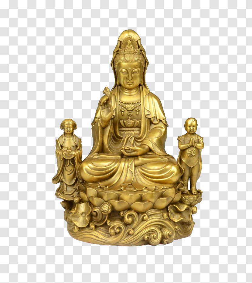 Guanyin Buddhism Bodhisattva Buddhahood Buddharupa - Brass - Send The Child To Transparent PNG