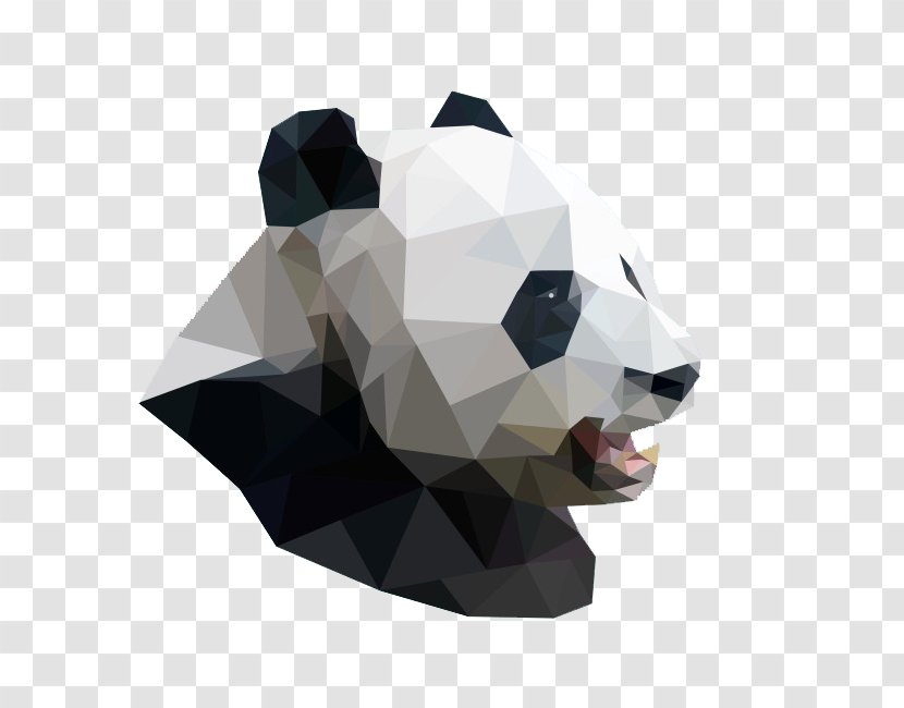 Giant Panda Polygon Geometry Clip Art - Triangle - Masek Transparent PNG
