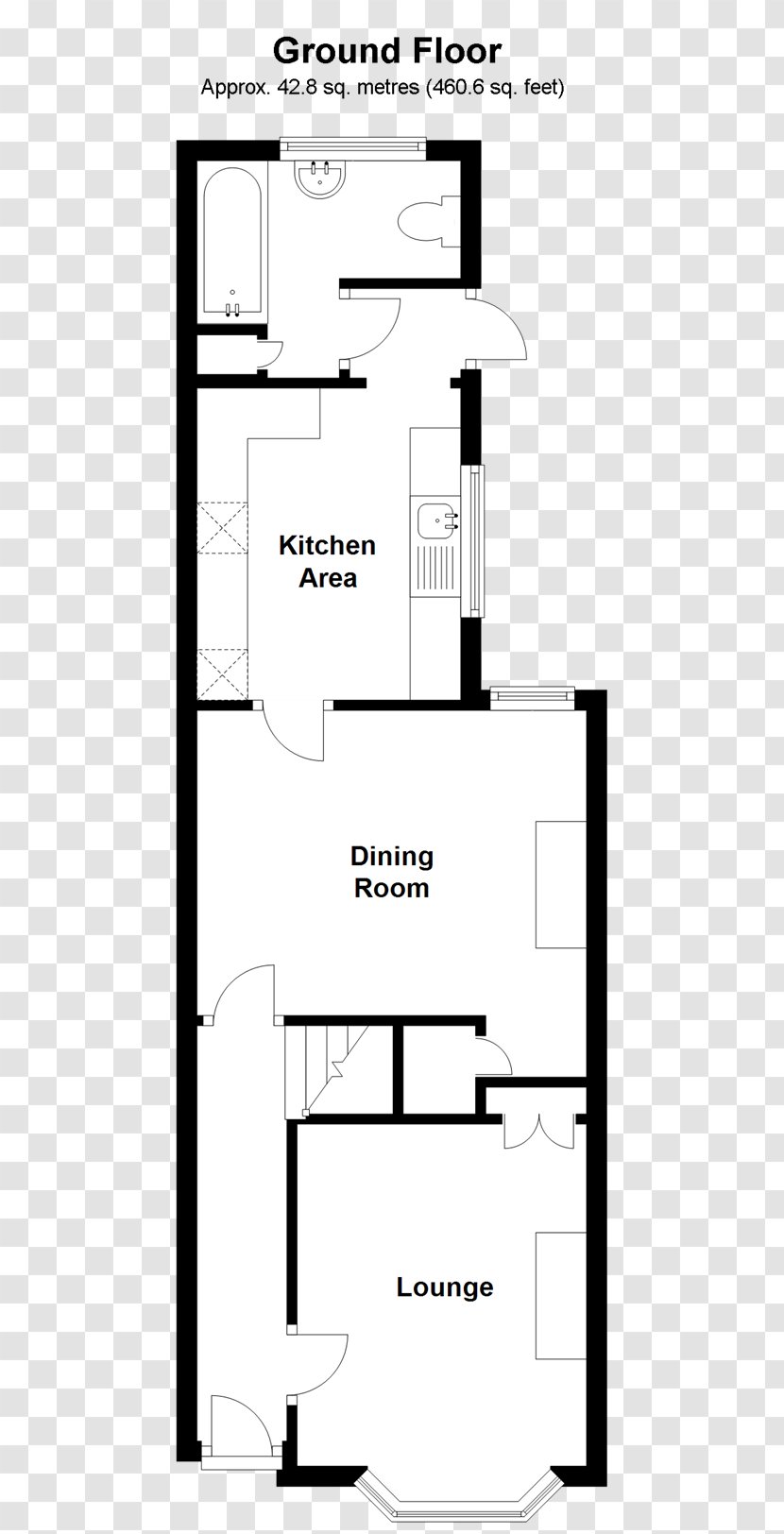 Floor Plan House Stairs Bedroom - Apartment Transparent PNG