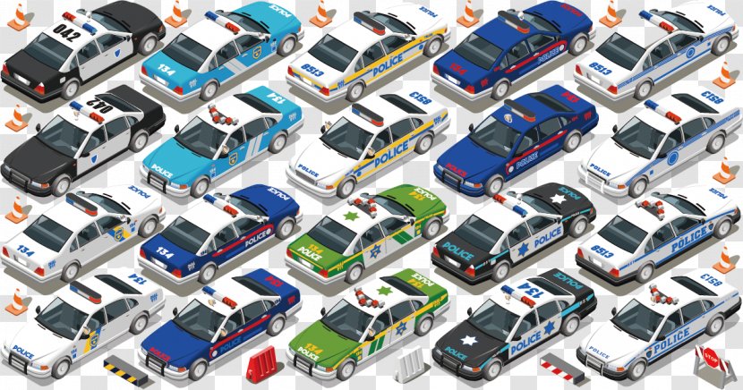 Download - Scale Model - Taxi Police Car Vector Transparent PNG