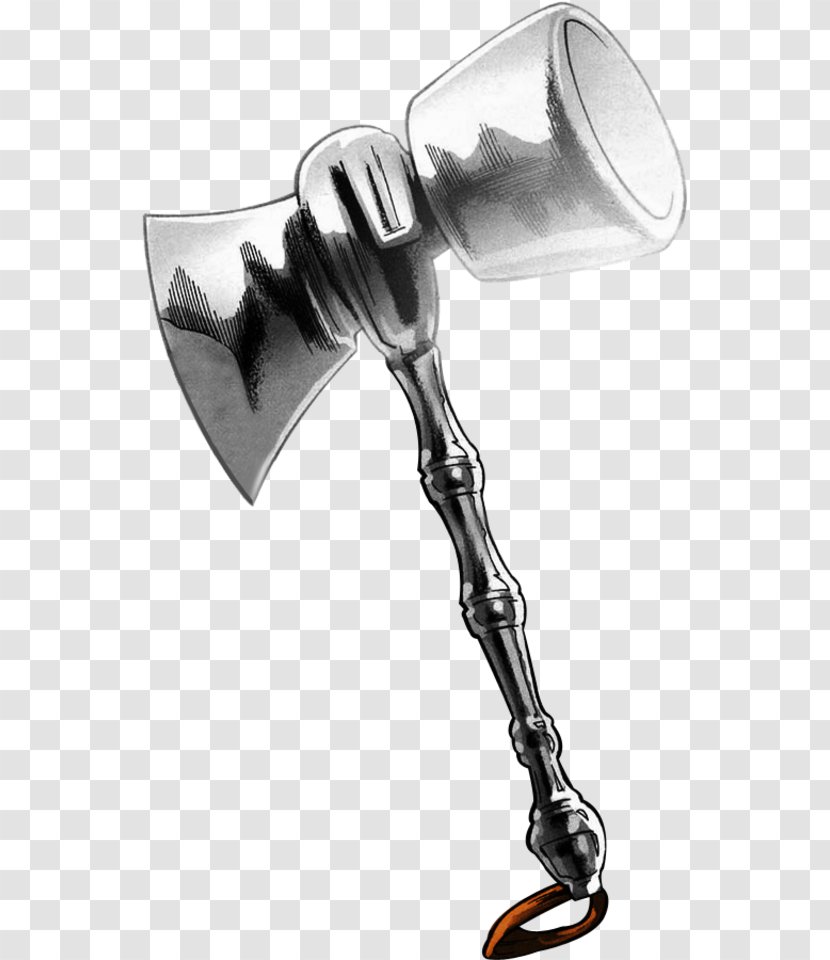 Thor Mjolnir Mjölnir Ultimate Marvel Nick Fury - Monochrome Transparent PNG