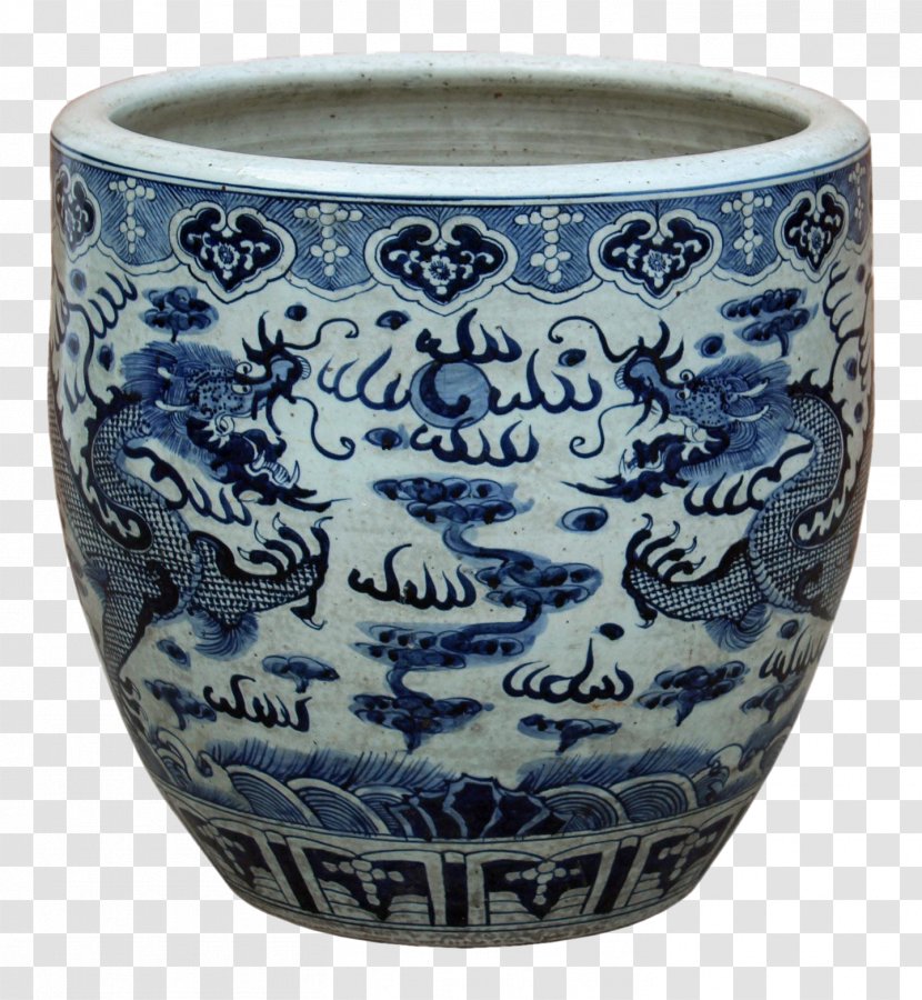 Blue And White Pottery Ceramic Vase Porcelain - The Transparent PNG