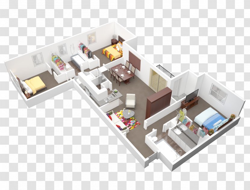 Apartment Bedroom House Brentwood - Floor Plan - Wood Transparent PNG