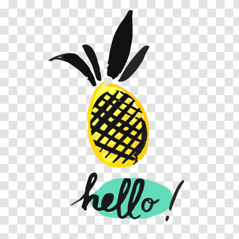 Pineapple Fruit - Logo - Pen And Pattern Transparent PNG