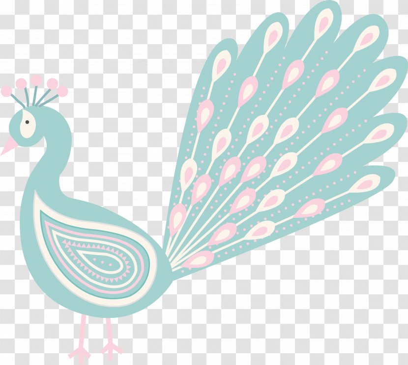 Feather Cartoon Peafowl - Bird - Peacock Transparent PNG