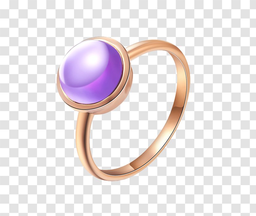 Amethyst Ring Jewellery Gold - Body Jewelry Transparent PNG