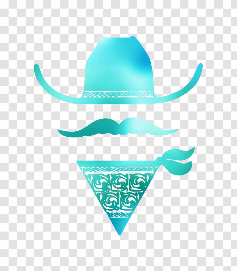 Logo Hat Font Turquoise - Headgear - Cowboy Transparent PNG