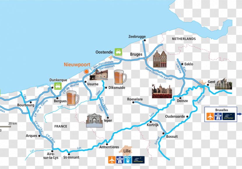 Nieuwpoort, Belgium Bruges Ypres Brussels Flanders - Flemish Region - Map Transparent PNG