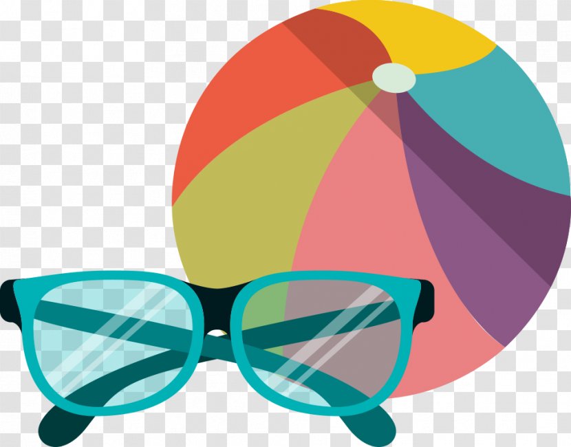 Goggles Sunglasses Cartoon - Vector And Volleyball Transparent PNG