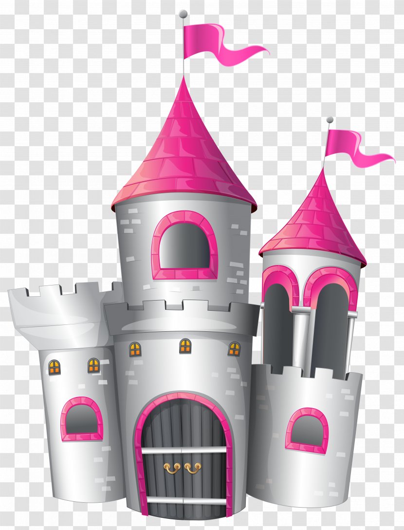 Castle Clip Art - White And Pink Image Transparent PNG