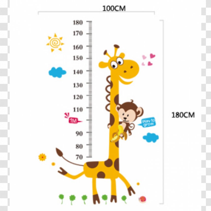 Paper Wall Decal Sticker - Monkey Giraffe Transparent PNG