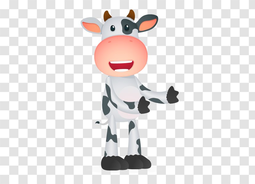 Holstein Friesian Cattle Cartoon Clip Art - Royaltyfree - Big Cow Transparent PNG