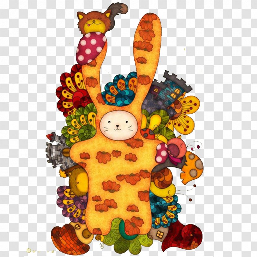 Watercolor Painting Illustration - Cartoon - Bunny Transparent PNG