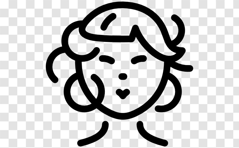 Clip Art - Happiness - Curly Woman Transparent PNG