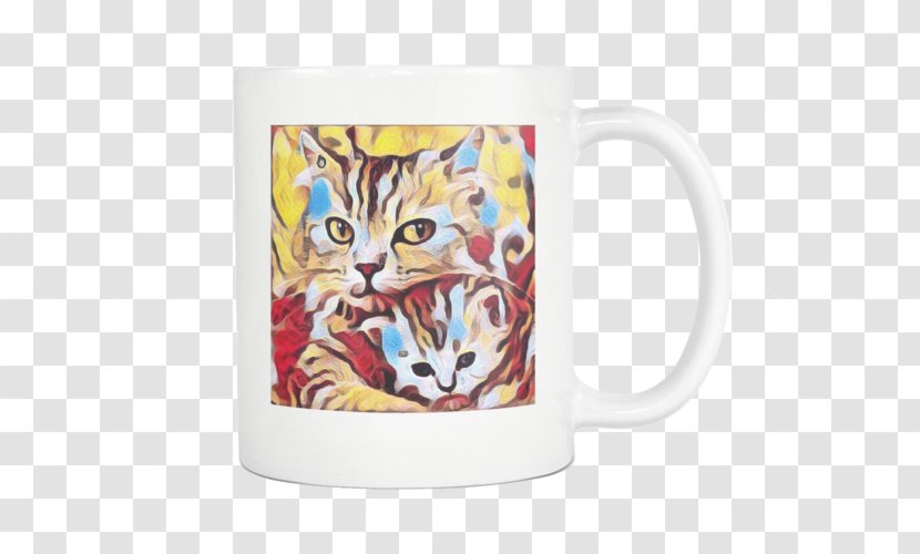 Cat Kitten Artist Mug - Beadwork Transparent PNG
