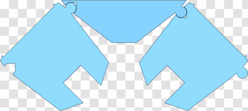 Plastic Steel Angle - Azure - Bottom View Transparent PNG