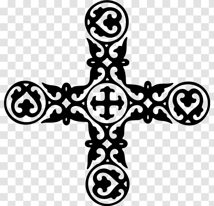 Black And White Cross Symbol Visual Arts - Photography Transparent PNG