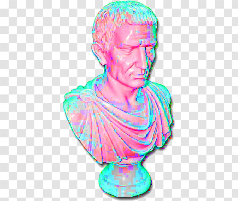 Bust Roman Sculpture Statue Vaporwave - Ancient Rome Transparent PNG