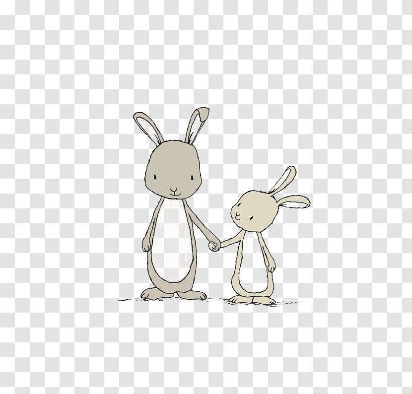 Easter Bunny White Rabbit Story Drawing - Cartoon Transparent PNG