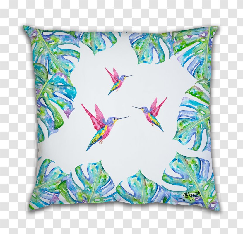 Throw Pillows Cushion Textile Feather - Monstera Transparent PNG