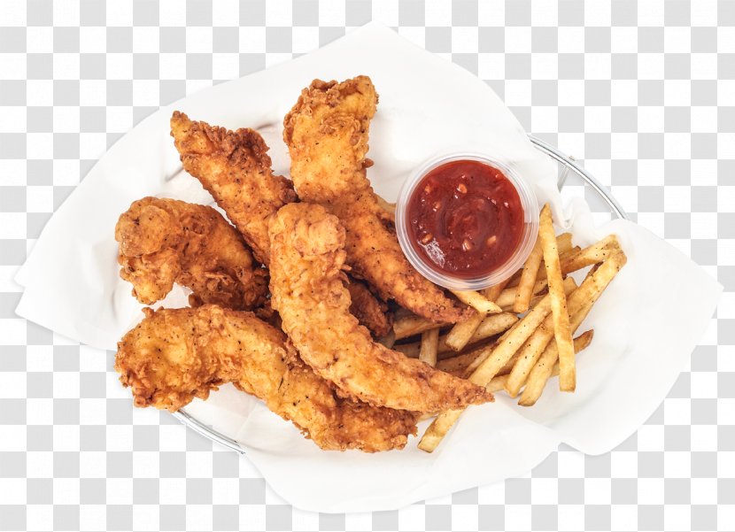 French Fries Crispy Fried Chicken Nugget Fingers - Deep Frying Transparent PNG