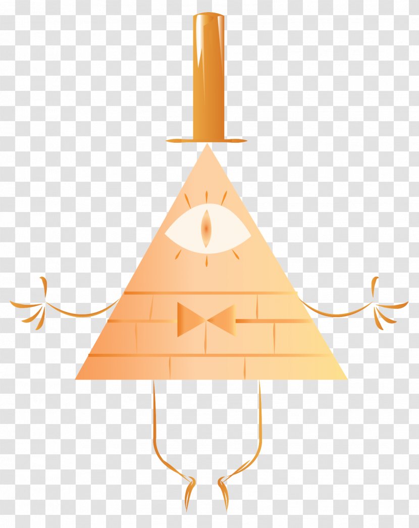 Line Triangle Christmas Ornament - Bill Cipher Transparent PNG