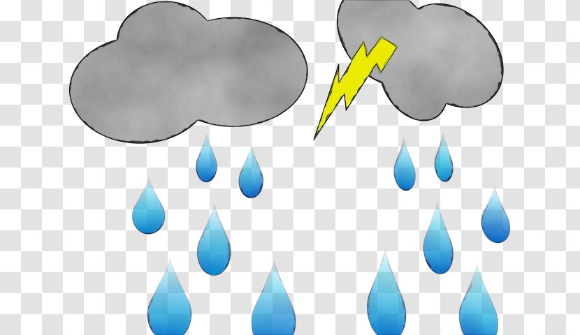 Rain Cloud - Drawing - Meteorological Phenomenon Aqua Transparent PNG