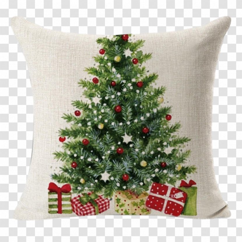 Christmas Tree Throw Pillows - Watercolor Painting - Cover Transparent PNG