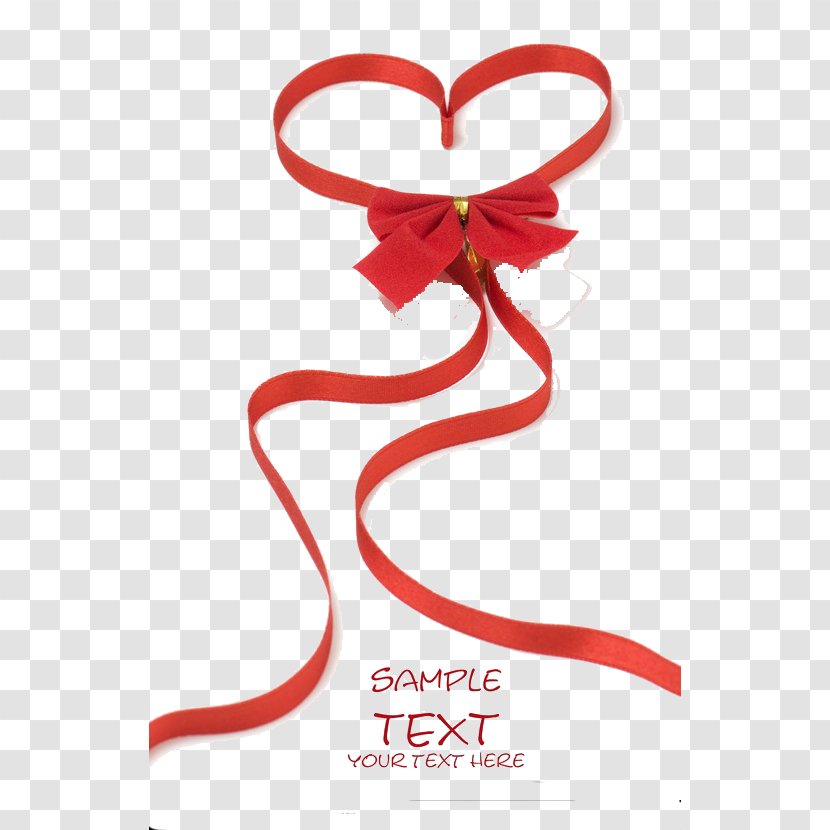 Red Ribbon Heart Love Valentine's Day - Chinese Knot Transparent PNG