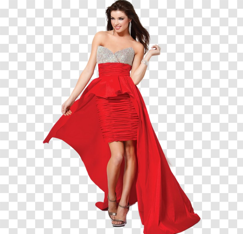 Wedding Dress Fashion Neckline Red - Model Transparent PNG