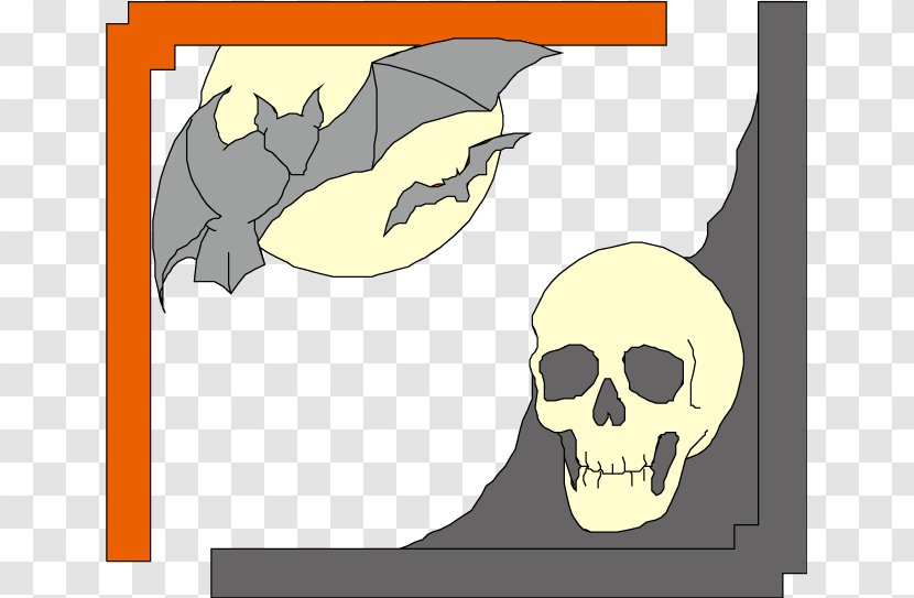 Bat Illustration - Vecteur - Skull Vector Border Transparent PNG