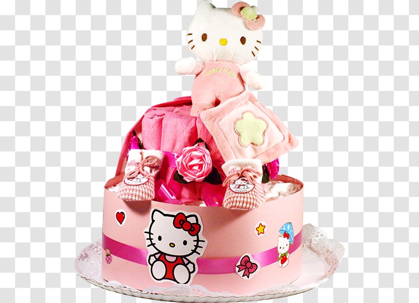 Tart Torte Cake Decorating Birthday Diaper - Hello Kitty No Background Transparent PNG