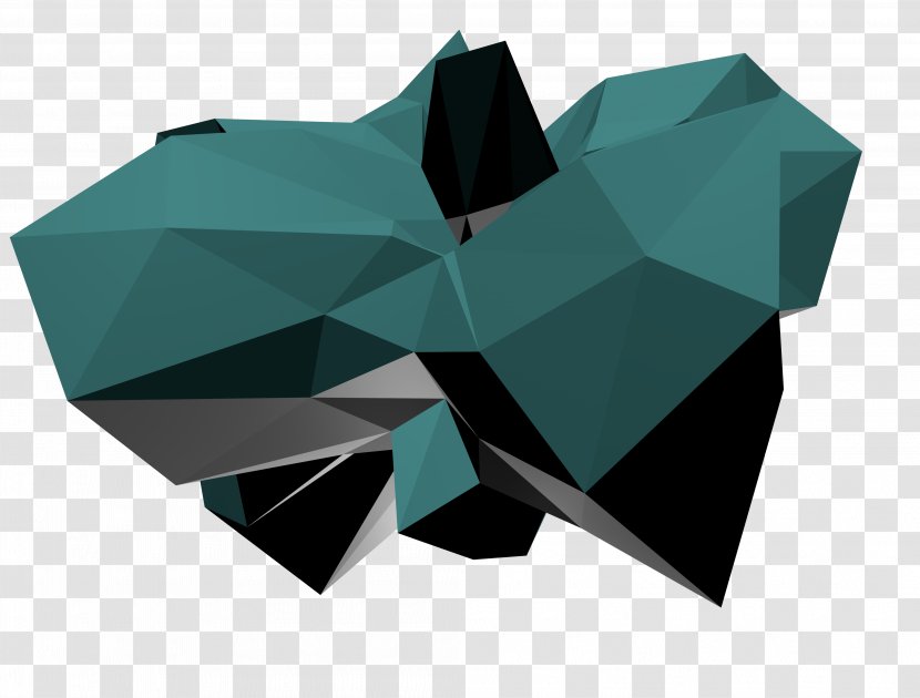 Teal Angle - Curve Polygon Flyer Transparent PNG