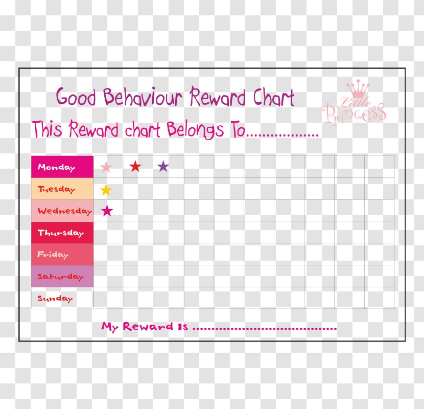 Chore Chart Reinforcement Behavior Bedtime - Frame - Reward Transparent PNG