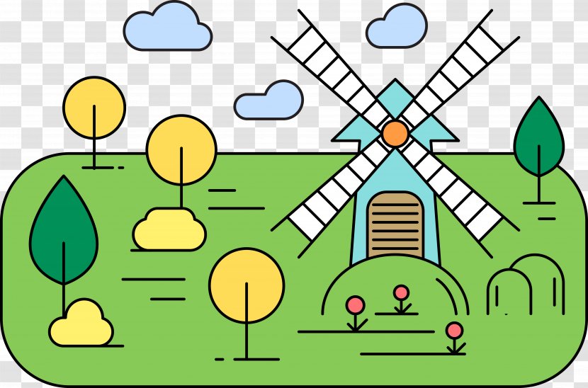 Euclidean Vector Illustration - Recreation - Cartoon Farm Transparent PNG