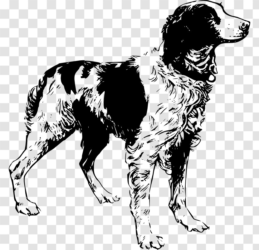 Brittany Dog English Cocker Spaniel Setter Airedale Terrier - Outline Of A Transparent PNG
