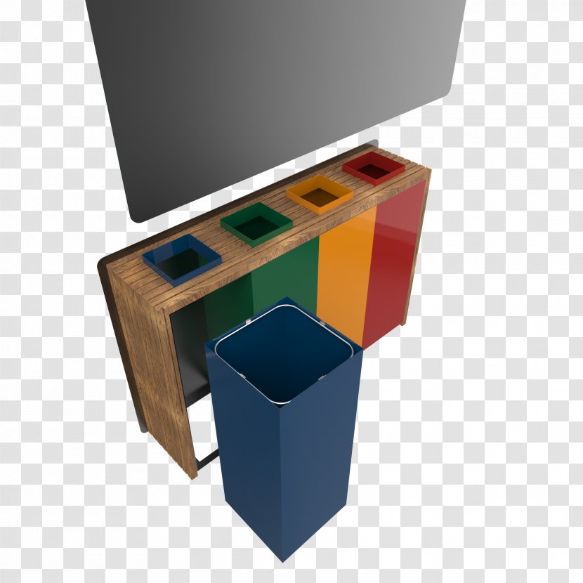 Recycling Bin Table Metal Steel - Desk - Aluminum Transparent PNG