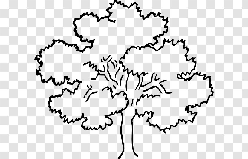 Tree Drawing Clip Art - Lineart Vector Transparent PNG