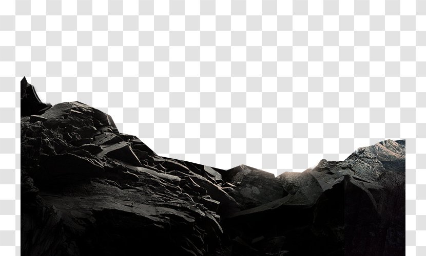 Black And White Fundal Rock - Photography - Cliff Material Transparent PNG