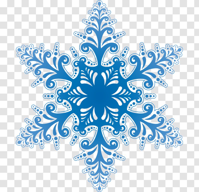 Snowflake Clip Art - Blue Transparent PNG